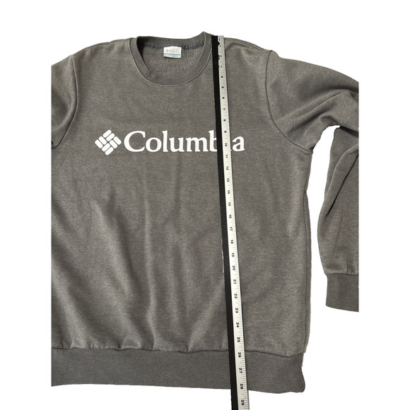 Columbia Men's Med Gray Pull Over Sweatshirt Basic Everyday Cozy Athleisure Warm - Picture 8 of 8